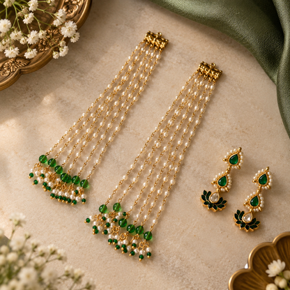 Emerald Neera 3 in 1 Earrings