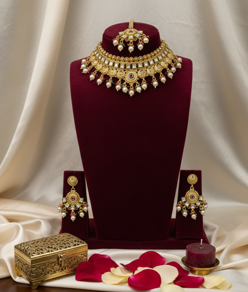 Golden Yashvi Antique Rajwadi Set