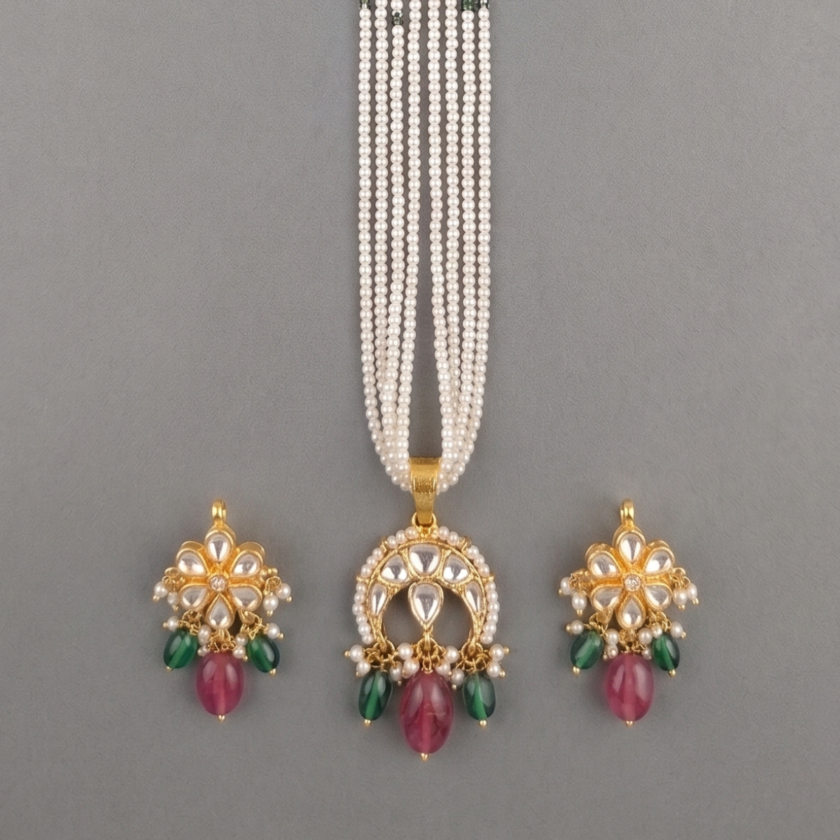 Multicolor Kalyani Pachi Kundan Set