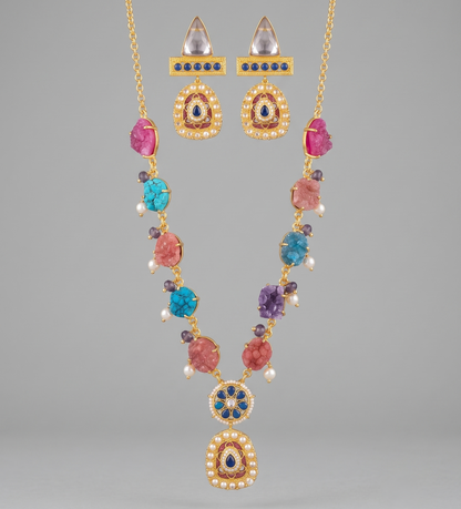 Multicolor Ojasvi Pachi Kundan Set