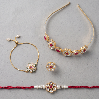 Pink Tarini Rakhi Combo