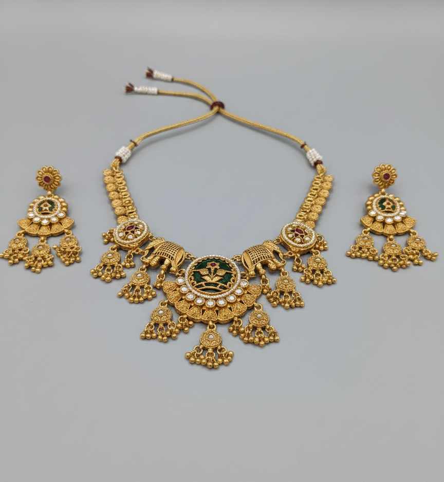 Multicolor Nabhita Necklace Set