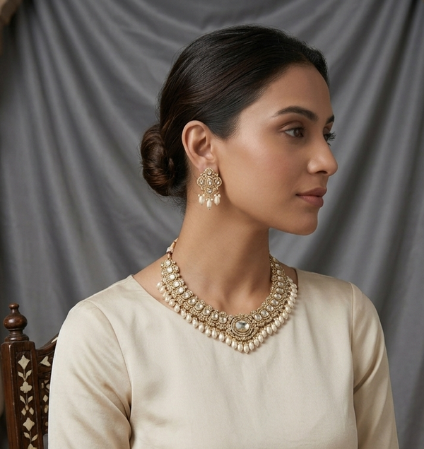 Ivory Samaira Victorian Necklace Set