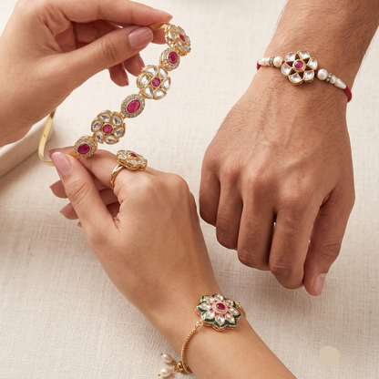 Pink Tarini Rakhi Combo