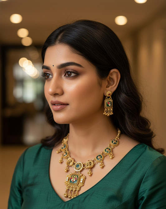 Multicolor Kusum Heritage Necklace Set