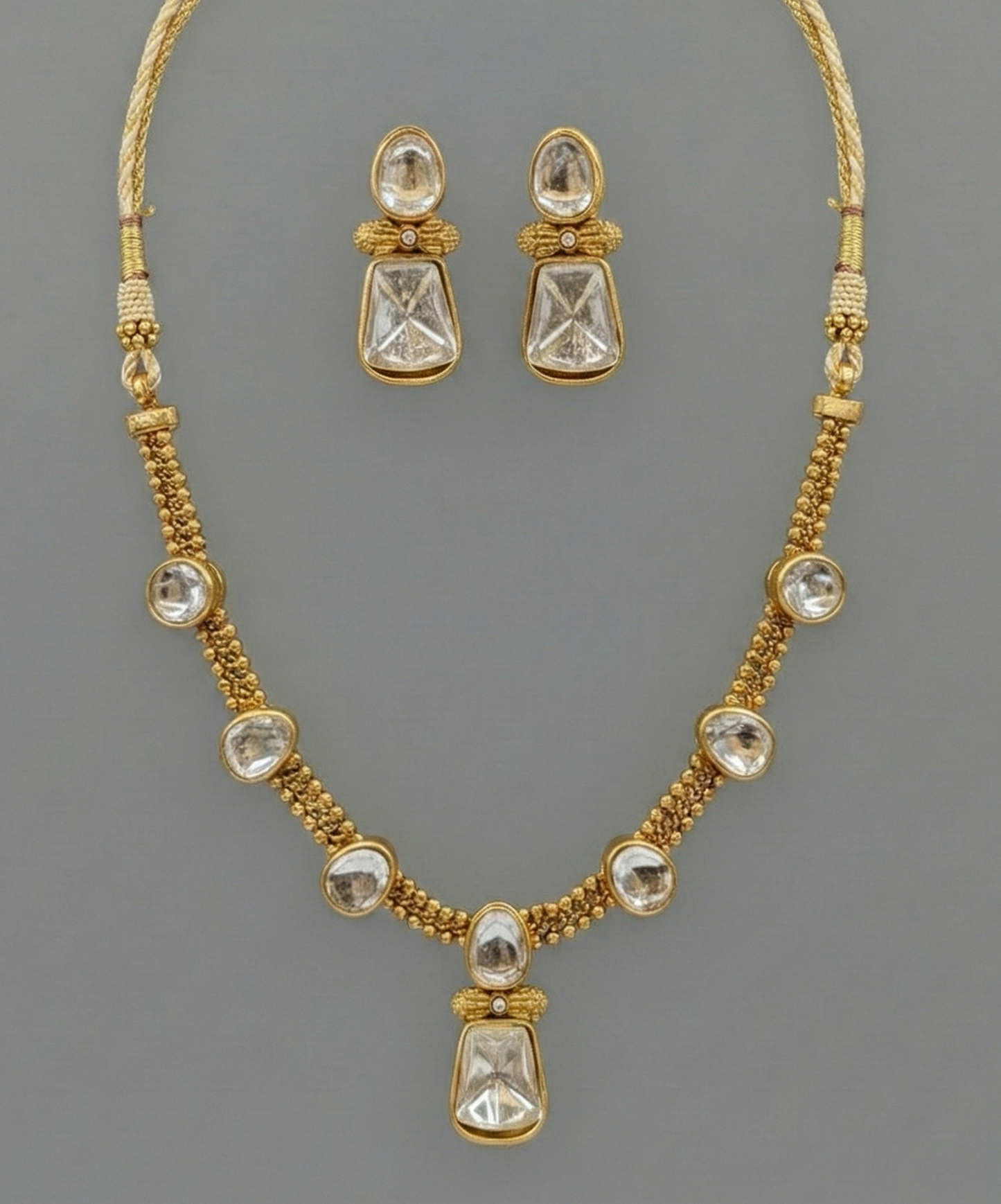 Ivory Dhrishti Kundan Set
