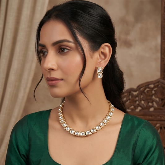 Ivory Kanika Moissanite Set