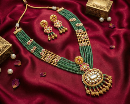 Emerald Charmia Rajwadi Antique Set