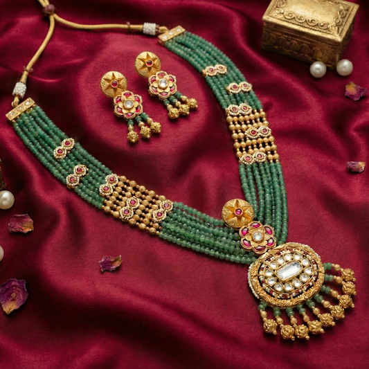 Emerald Charmia Rajwadi Antique Set