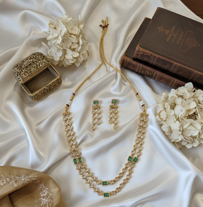 Gold Sitara Moissanite Polki Set