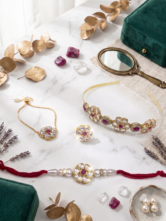 Pink Nimisha Rakhi Combo