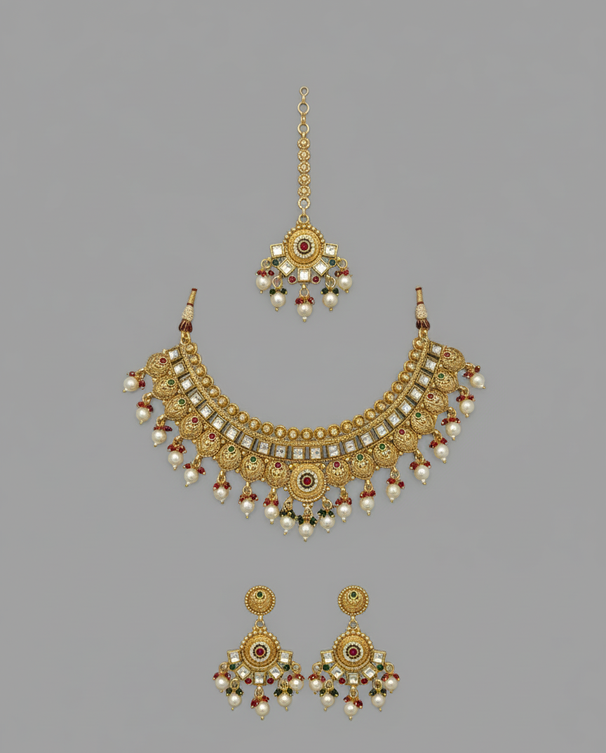 Golden Yashvi Antique Rajwadi Set