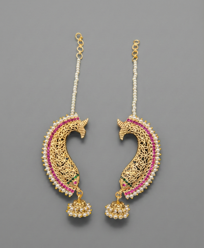 Multicolor Omvati Earcuff Jhumka