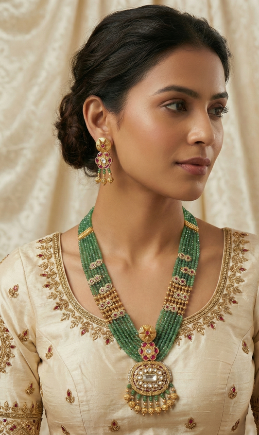 Emerald Charmia Rajwadi Antique Set
