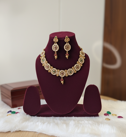 Multicolor Neeta Rajwadi Antique Set