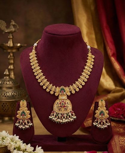 Multicolor Anaira Rajwadi Necklace Set