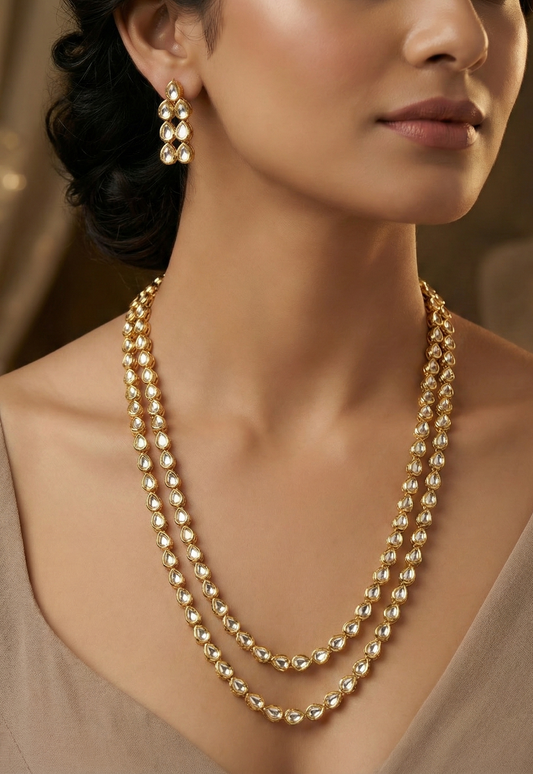 Ivory Ruhi Kundan Necklace Set