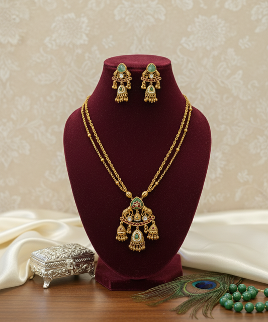 Multicolor Utsavi Heritage Pendant Set