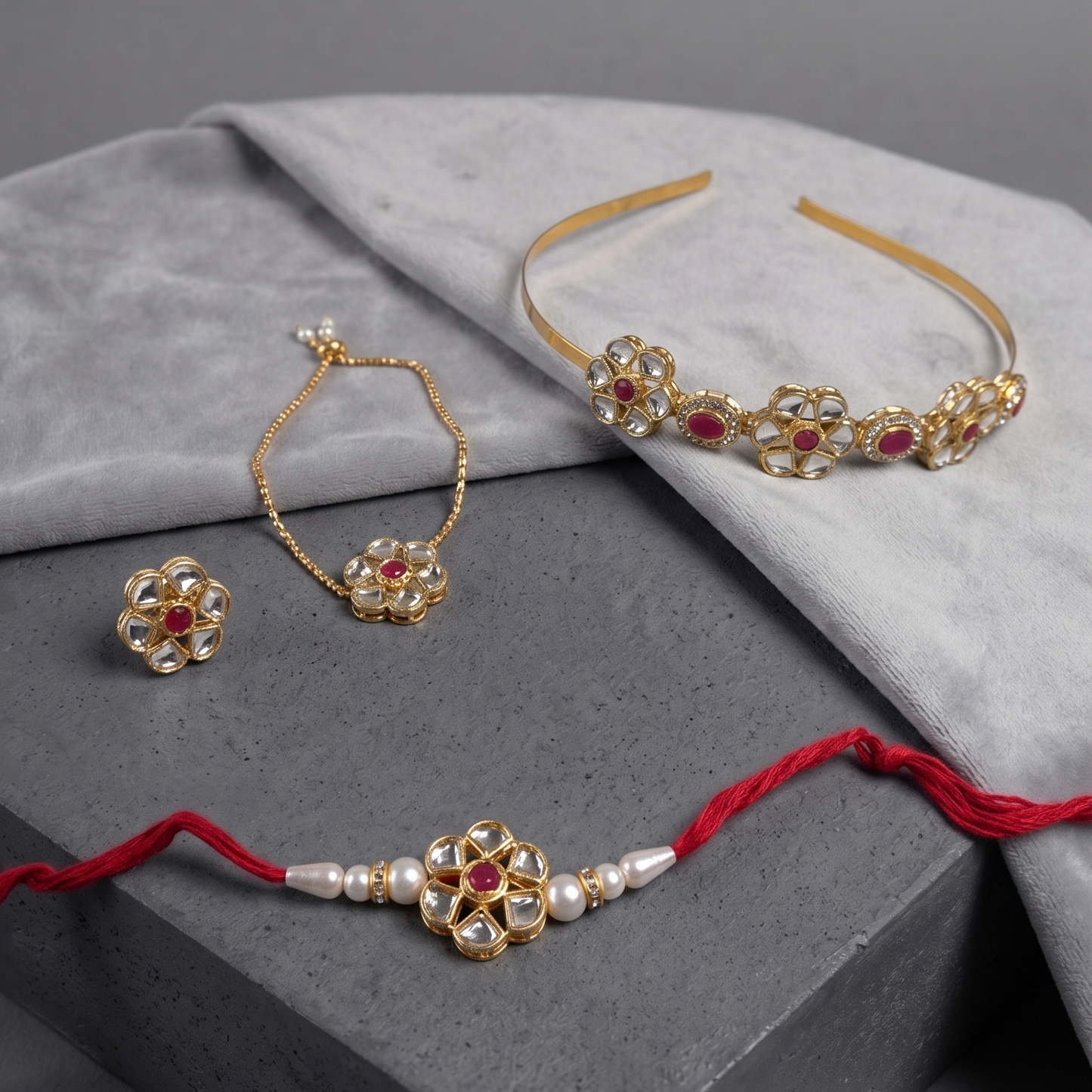 Pink Vritika Rakhi Combo