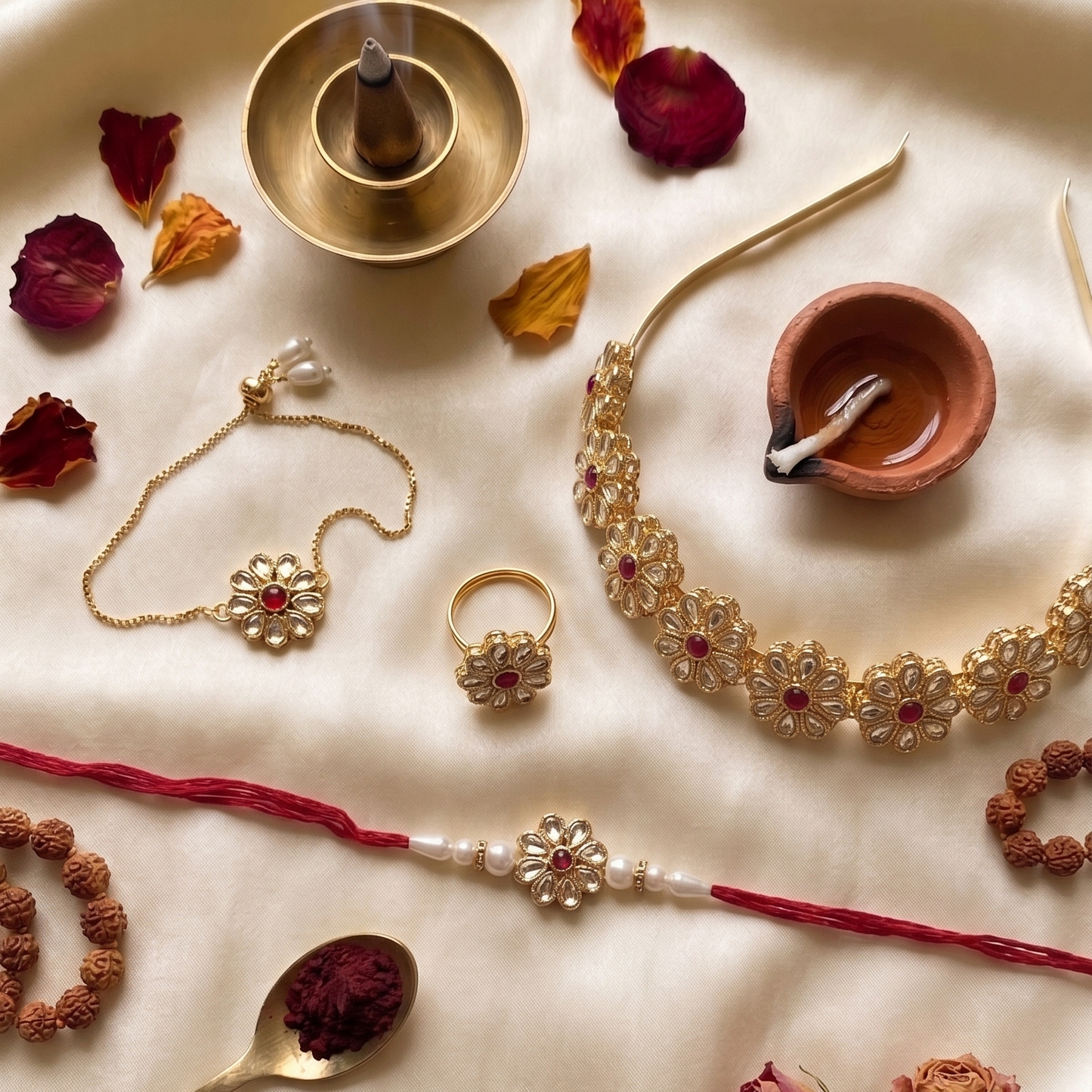 Pink Mrinal Rakhi Combo