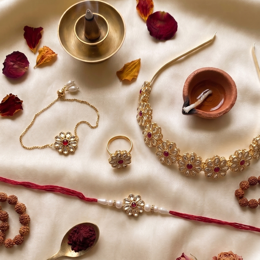 Pink Mrinal Rakhi Combo