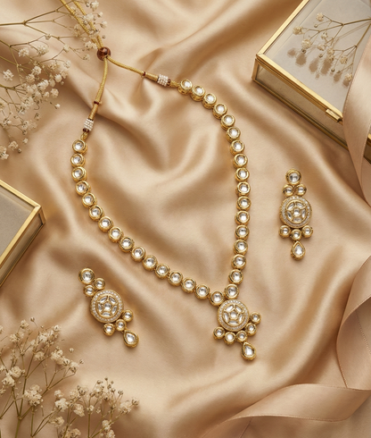 Ivory Vedika Kundan Necklace Set