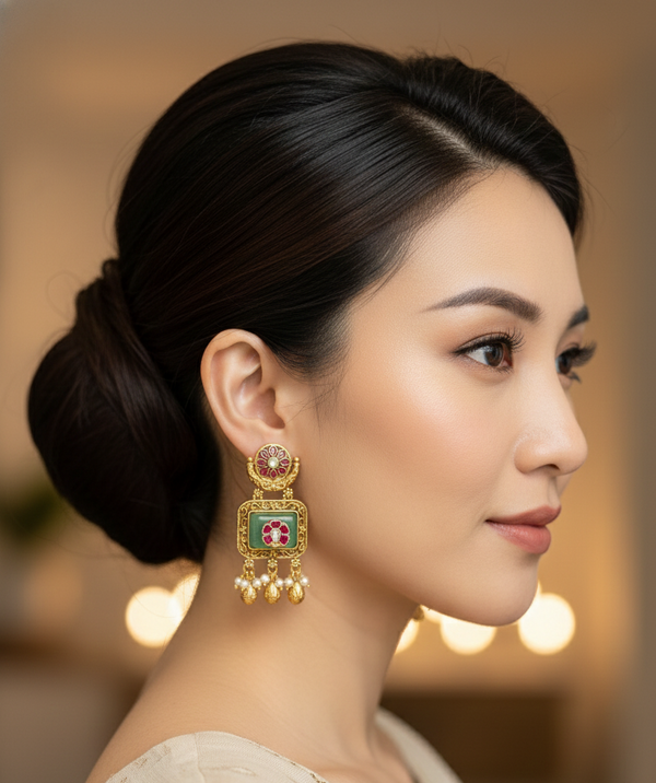 Multicolor Jhanvi Heritage Earrings