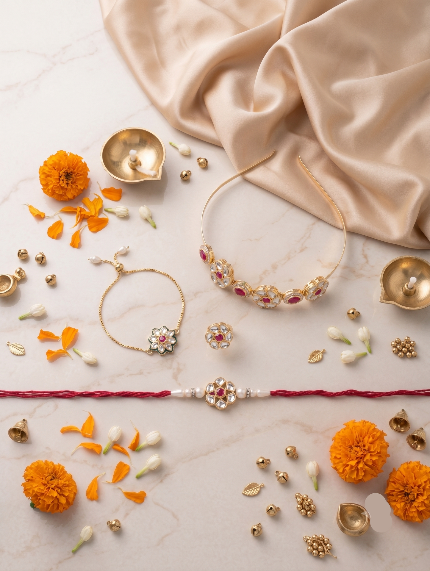 Pink Tarini Rakhi Combo
