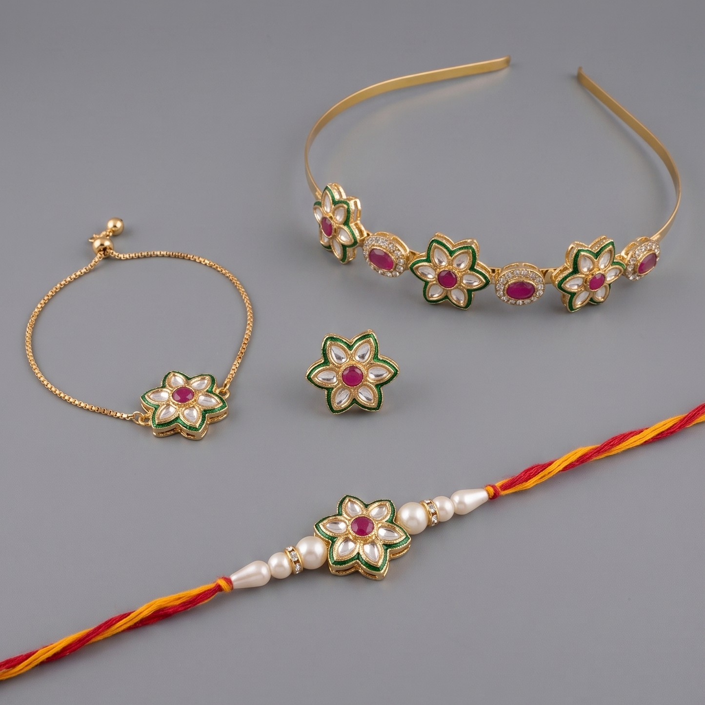 Multicolor Ruchi Rakhi Combo