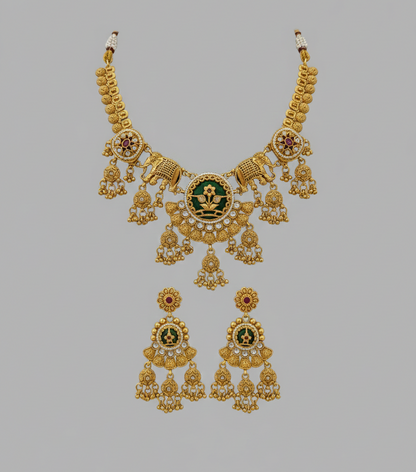 Multicolor Nabhita Necklace Set