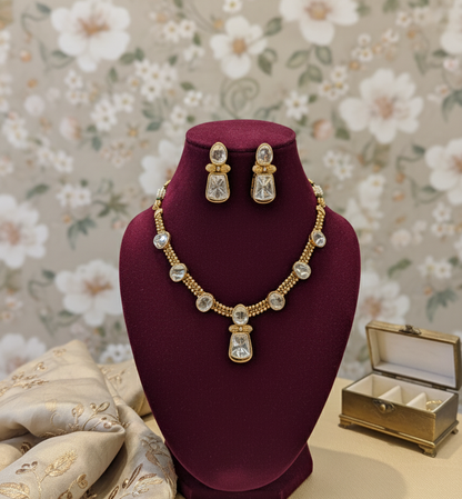 Ivory Dhrishti Kundan Set