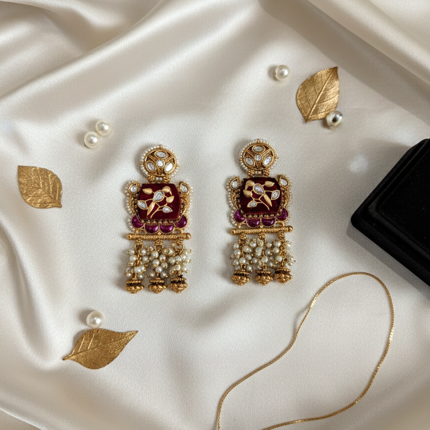 Ruby Bhavna Kundan Danglers