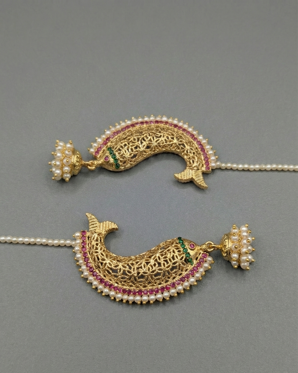 Multicolor Omvati Earcuff Jhumka