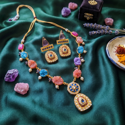 Multicolor Ojasvi Pachi Kundan Set