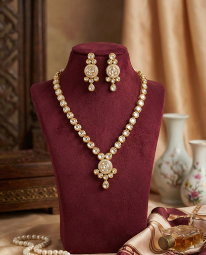 Ivory Vedika Kundan Necklace Set