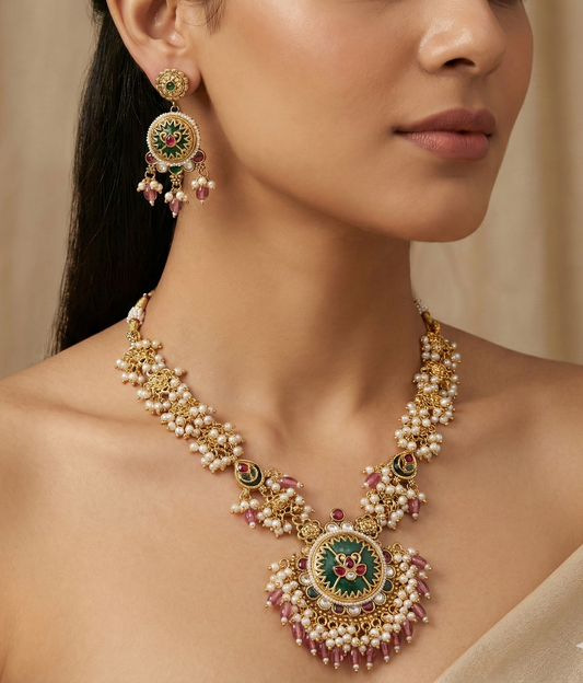 Multicolor Shanaya Heritage Necklace Set