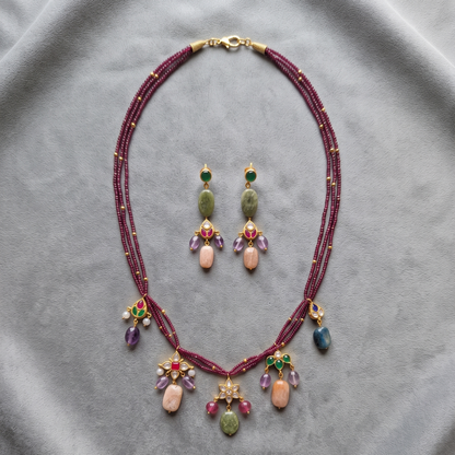 Multicolor Nandita Pachi Kundan Set
