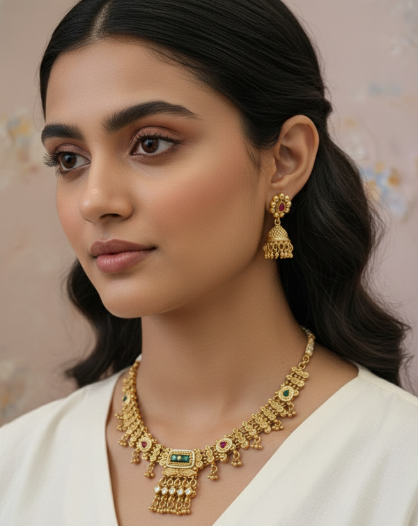 Multicolor Kyvasha Heritage Necklace Set