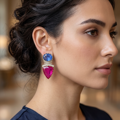 Multicolor Sharvari Danglers