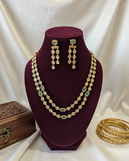 Gold Sitara Moissanite Polki Set