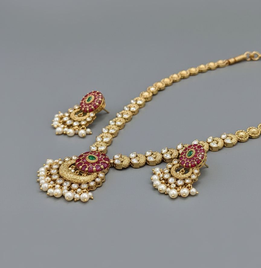 Ruby Kavita Rajwadi Antique Set