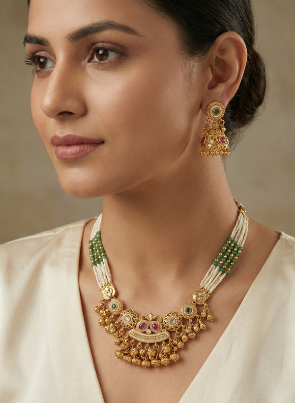 Multicolor Janaki Heritage Necklace Set