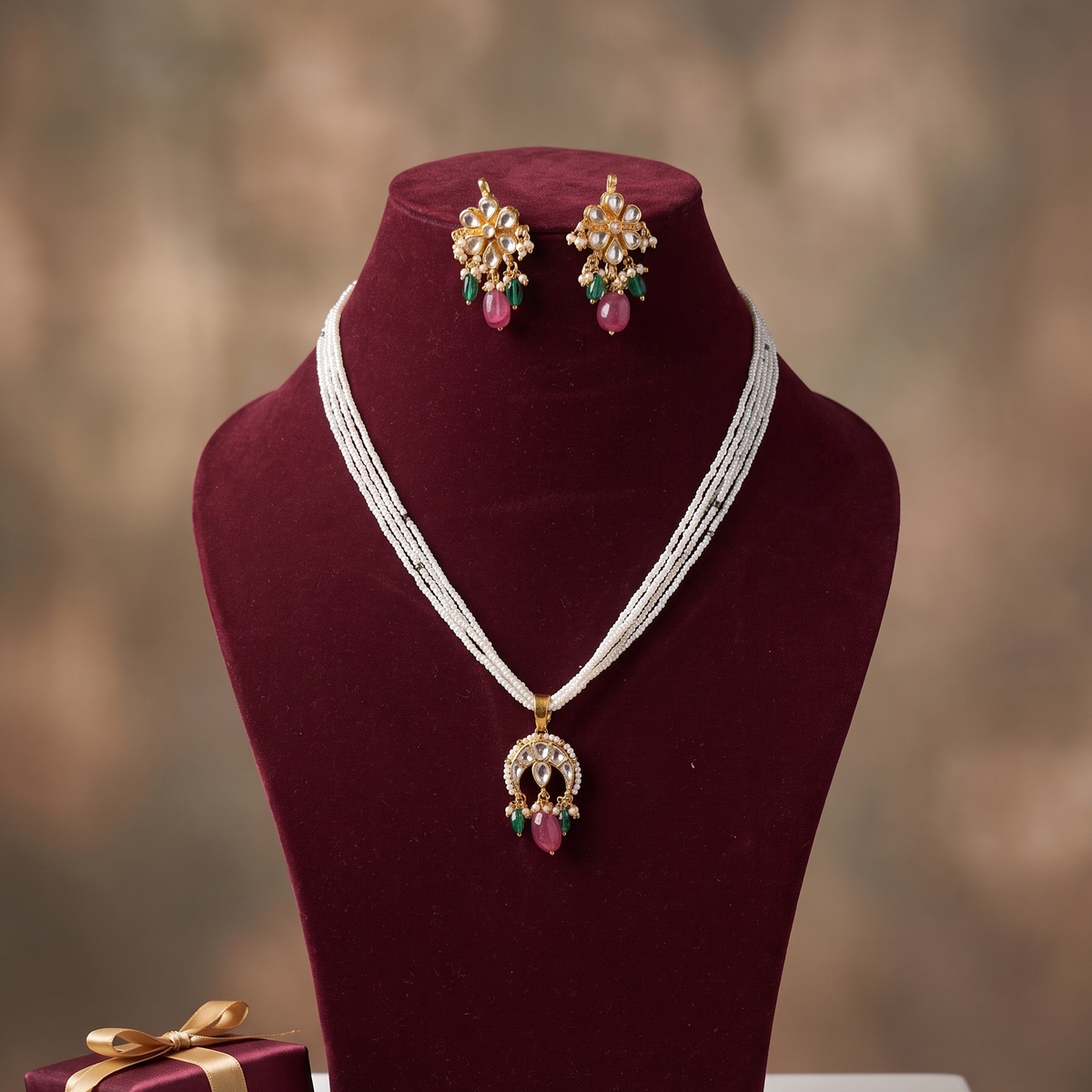 Multicolor Kalyani Pachi Kundan Set