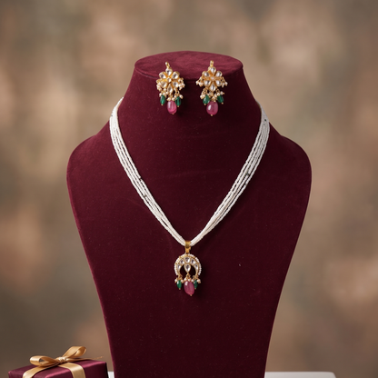 Multicolor Kalyani Pachi Kundan Set