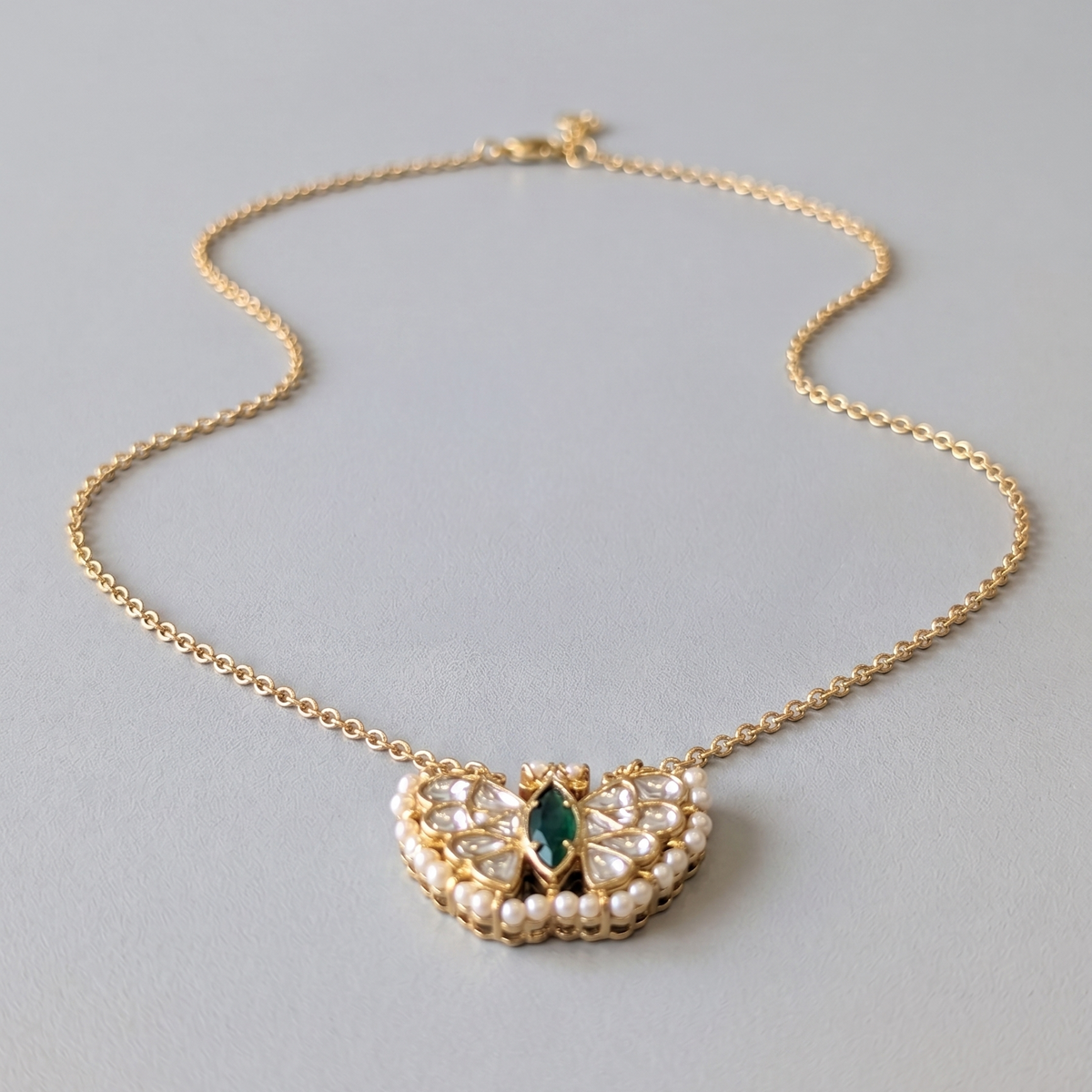Ivory Pranita Pachi Kundan Pendant