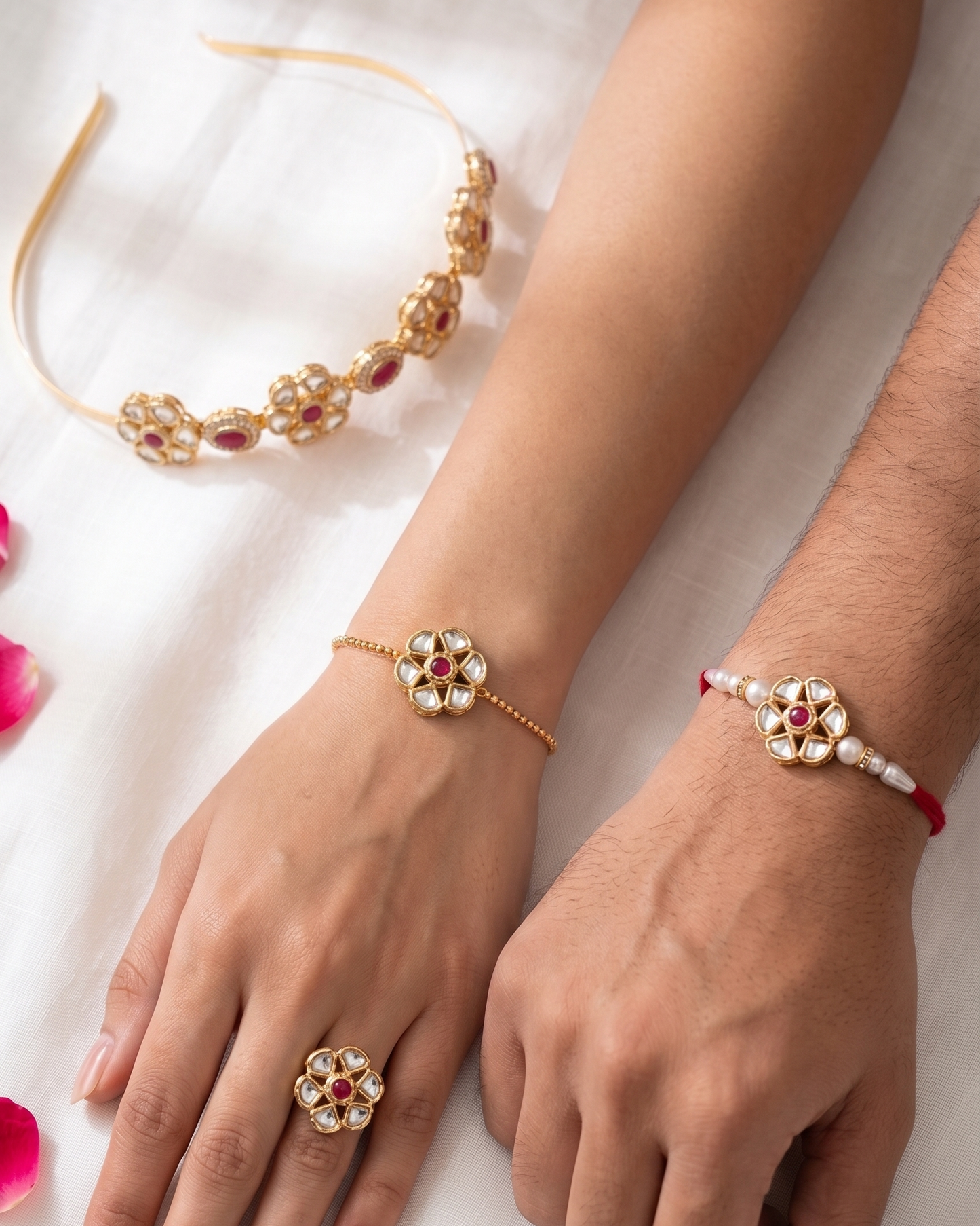 Pink Vritika Rakhi Combo