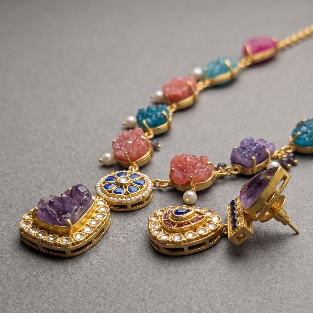 Multicolor Ojasvi Pachi Kundan Set