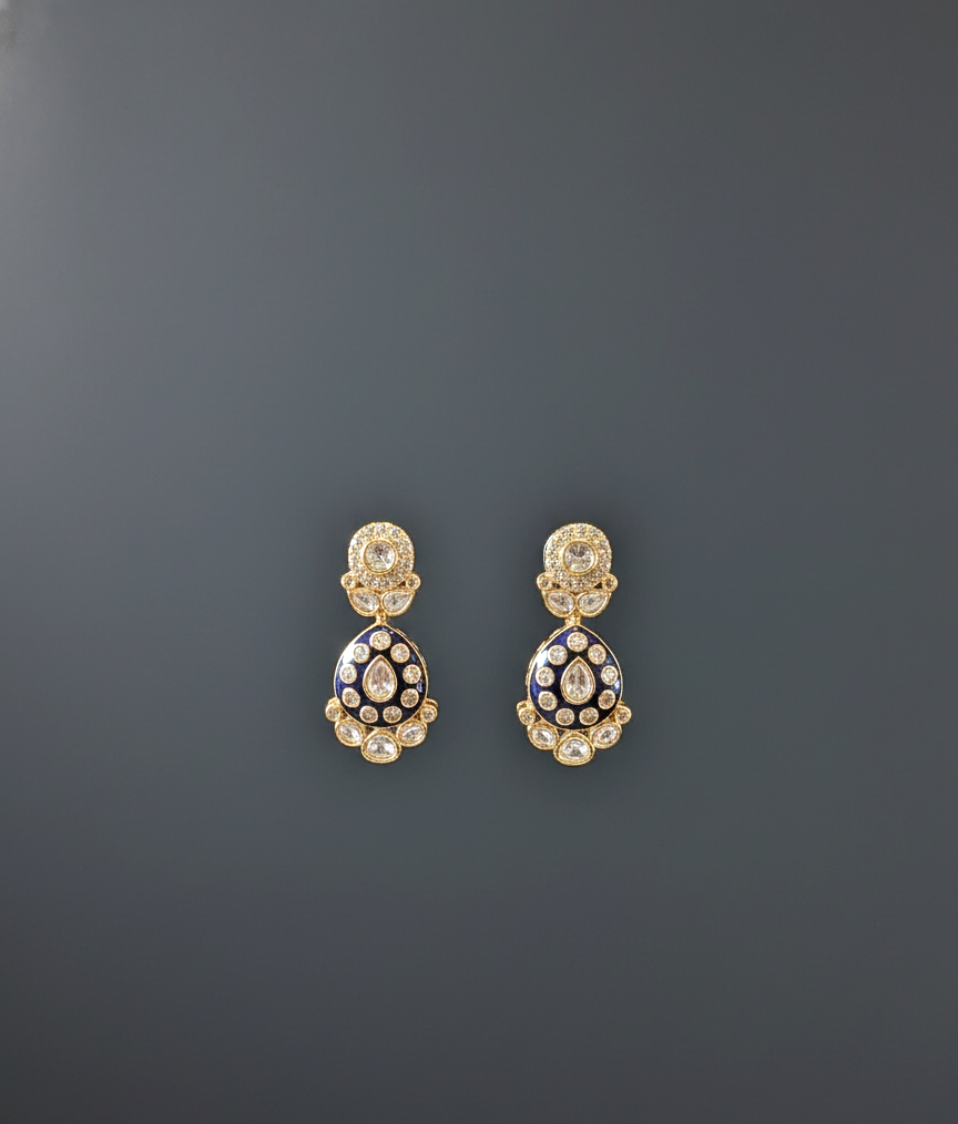 Royal Blue Iraaya Moissanite Danglers