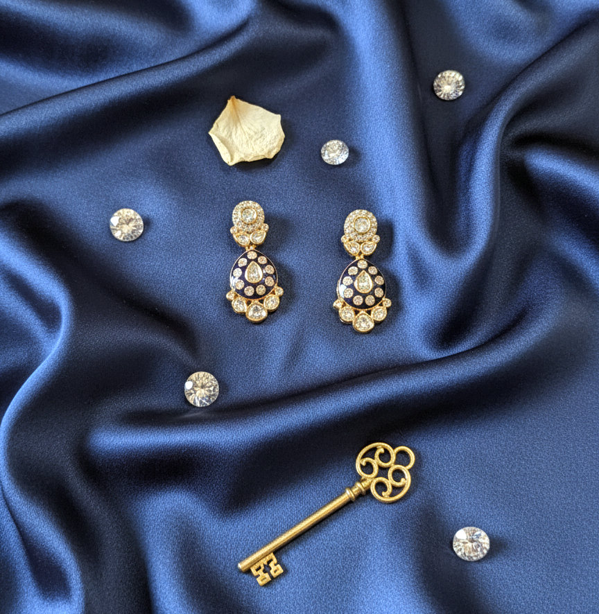 Royal Blue Iraaya Moissanite Danglers