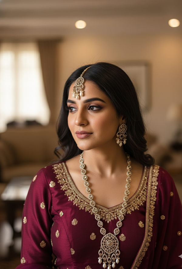 Brown Elara Antique Necklace Set
